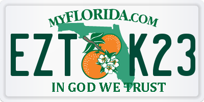 FL license plate EZTK23