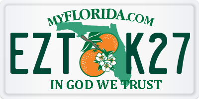 FL license plate EZTK27