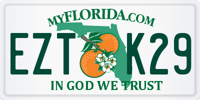 FL license plate EZTK29