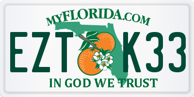 FL license plate EZTK33