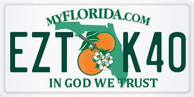 FL license plate EZTK40