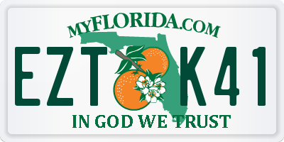 FL license plate EZTK41