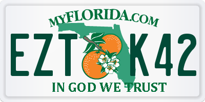 FL license plate EZTK42