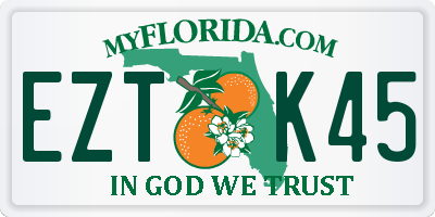 FL license plate EZTK45