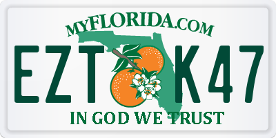 FL license plate EZTK47