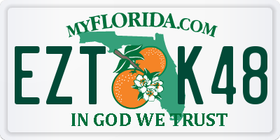 FL license plate EZTK48