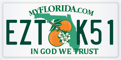 FL license plate EZTK51