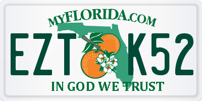 FL license plate EZTK52