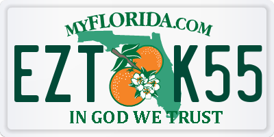 FL license plate EZTK55