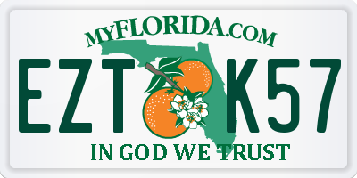 FL license plate EZTK57