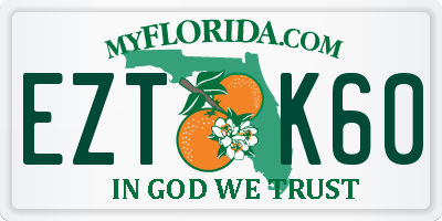 FL license plate EZTK60