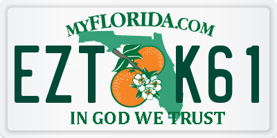 FL license plate EZTK61