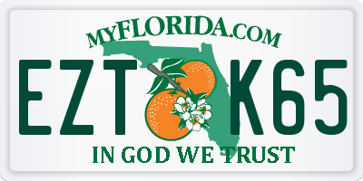 FL license plate EZTK65