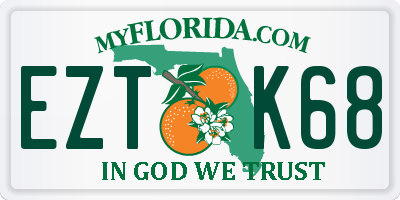 FL license plate EZTK68