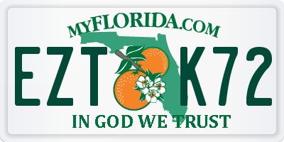 FL license plate EZTK72