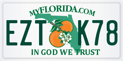 FL license plate EZTK78