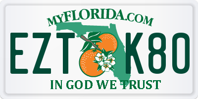 FL license plate EZTK80