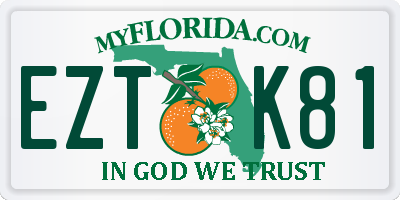 FL license plate EZTK81