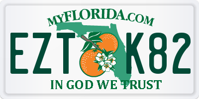 FL license plate EZTK82