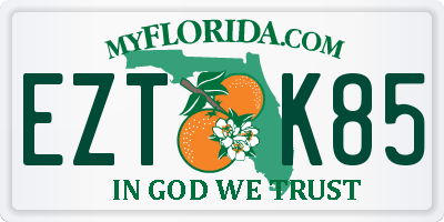 FL license plate EZTK85