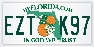 FL license plate EZTK97