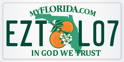 FL license plate EZTL07