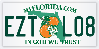 FL license plate EZTL08