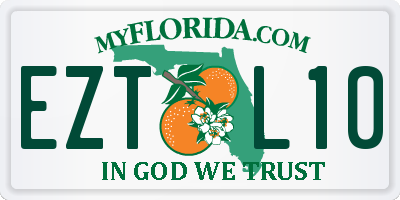 FL license plate EZTL10