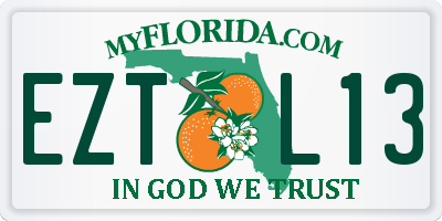 FL license plate EZTL13