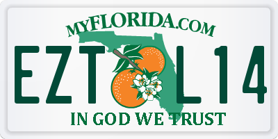 FL license plate EZTL14