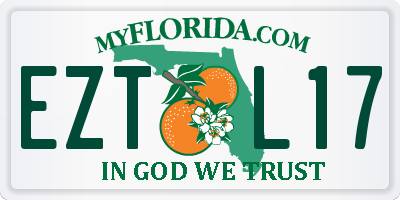 FL license plate EZTL17