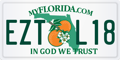 FL license plate EZTL18