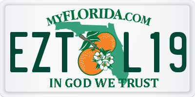 FL license plate EZTL19