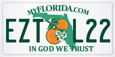 FL license plate EZTL22