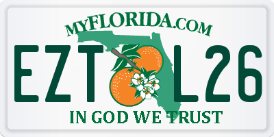 FL license plate EZTL26