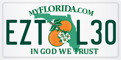 FL license plate EZTL30