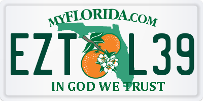 FL license plate EZTL39