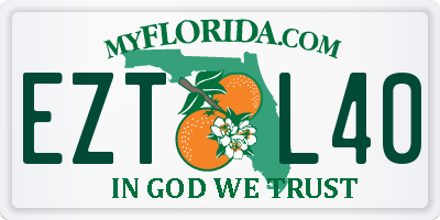 FL license plate EZTL40