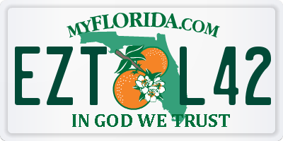 FL license plate EZTL42