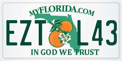 FL license plate EZTL43