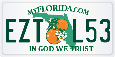 FL license plate EZTL53