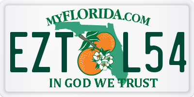 FL license plate EZTL54