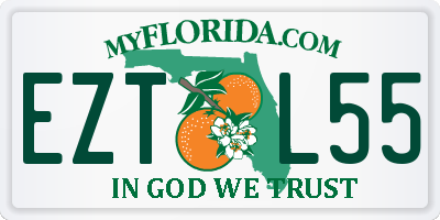 FL license plate EZTL55