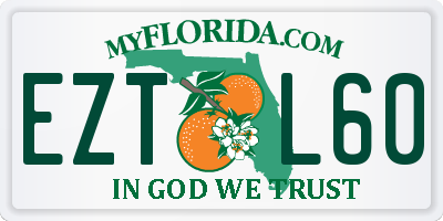 FL license plate EZTL60