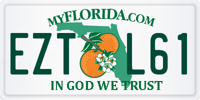 FL license plate EZTL61