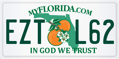 FL license plate EZTL62