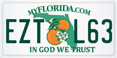 FL license plate EZTL63