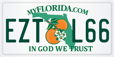 FL license plate EZTL66