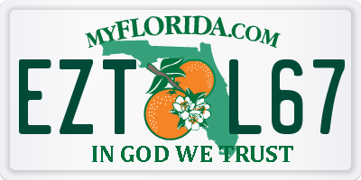 FL license plate EZTL67