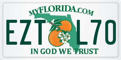 FL license plate EZTL70